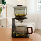 Rora Black Iron Frame Semi-Automatic Glass Teapot Lazy Kungfu Magnetic Tea Set Teapot