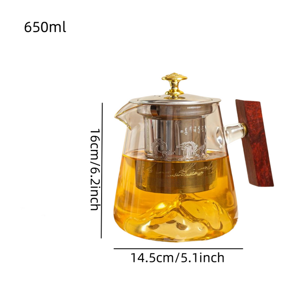 RORA Glass Teapot   Glass Kettle Glass