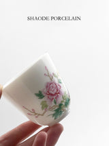 Little porcelain selected Jingdezhen hand-painted pastel peony master cup single cup