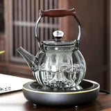 Walnut electric pottery stove household small tea maker glass kettle steaming teapot kung fu tea set