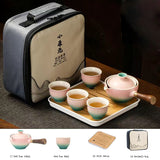 Gradient Ceramic Travel Tea Set