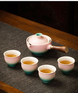 Gradient Ceramic Travel Tea Set