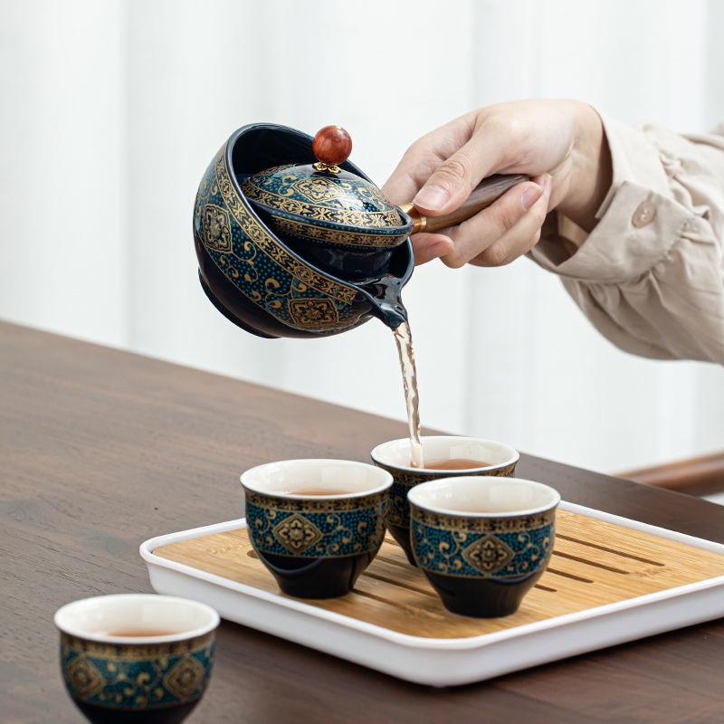 Gradient Ceramic Travel Tea Set