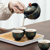 Gradient Ceramic Travel Tea Set