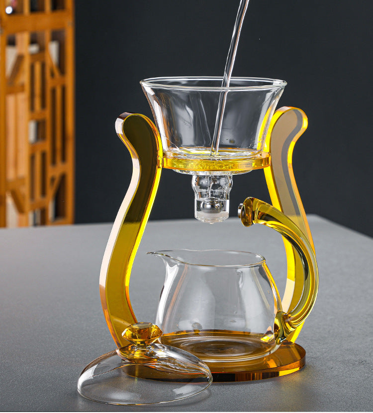 GLASS TEA SET MAGNETIC CRYSTAL GLASS TEAPOT SUIT